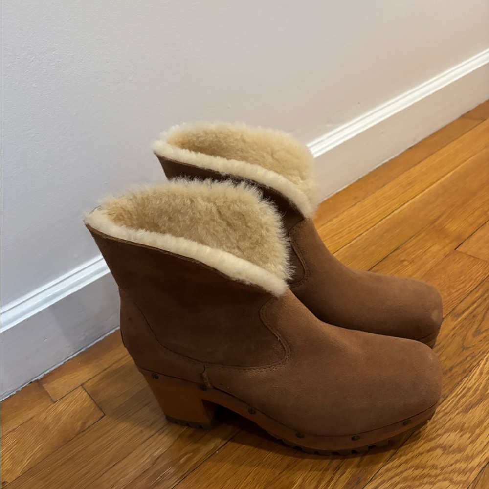 Ugg Brown Shearling-Lined Mules - image 2